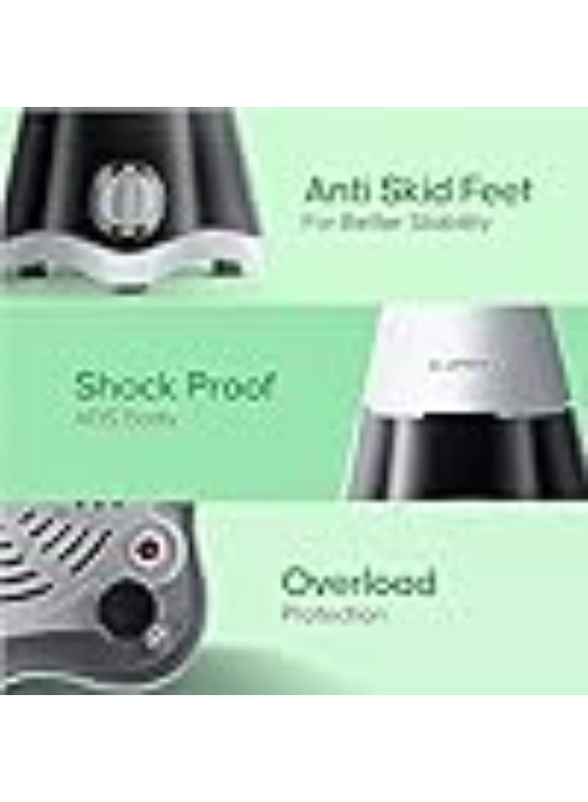 لونج واي Longway Super Dlx Juicer Mixer Grinder | Up to 750 Watt Powerful Motor | 4 Jars for Grinding, Mixing, Juicing | 2 Year Warranty | Black & Gray - Image 5